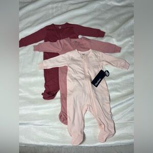 Gerber girl ‎ bundle 3 One Pieces - Rose and Blush